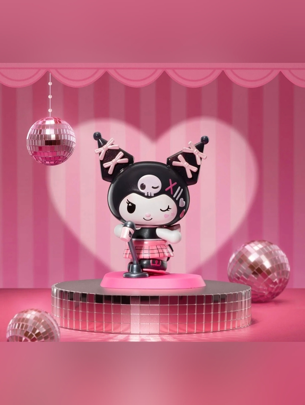 Hello Kitty And Friends Pink Party Series Figures  "Kuromi" - Picture 7 of 15